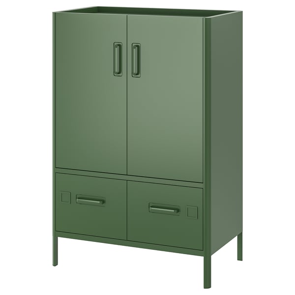 IKEA IDÅSEN Cabinet with doors and drawers dark green 31 1/2x18 1/2x46 7/8 "