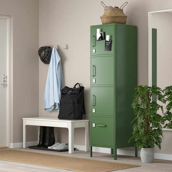 IKEA IDÅSEN High Cabinet With Drawer And Doors Dark Green 17 3/4x67 3/4 "