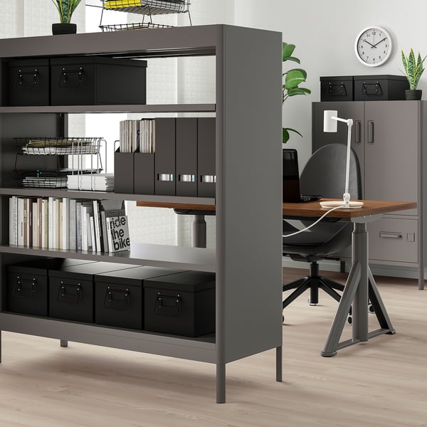 IKEA IDÅSEN Shelf Unit Dark Gray 47 1/4x17 3/4x55 1/8 "