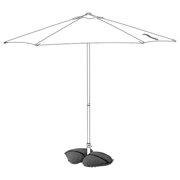 IKEA IGGÖN Umbrella Base With Sandbags Dark Gray 23 5/8x23 5/8 "