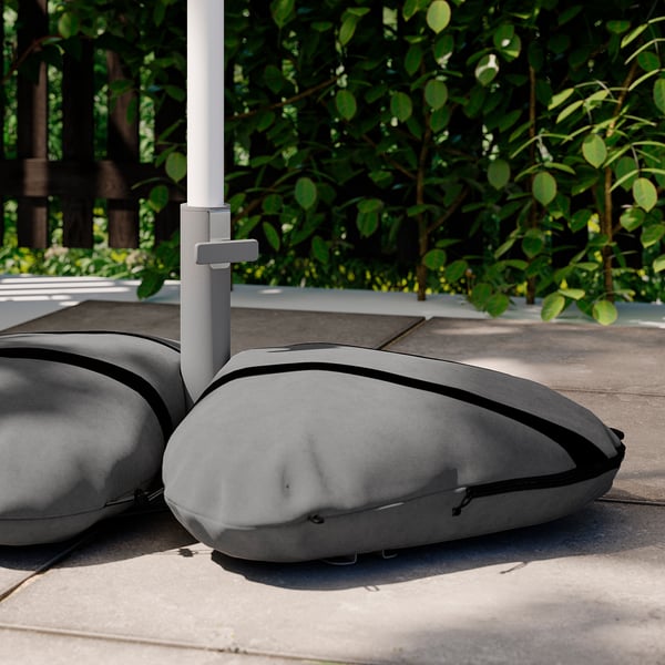 IKEA IGGÖN Umbrella Base With Sandbags Dark Gray 23 5/8x23 5/8 "