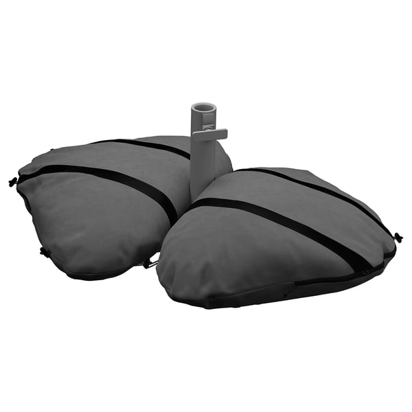 IKEA IGGÖN Umbrella base with sandbags dark gray 23 5/8x23 5/8 "