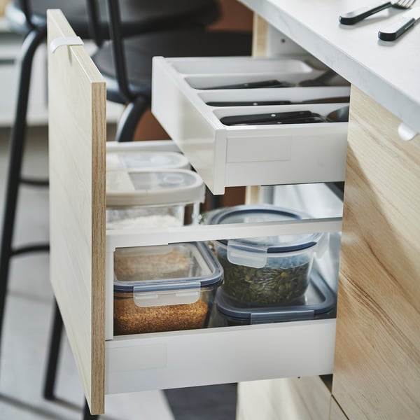 IKEA IKEA 365+ Dry Food Jar With Lid Clear/white 44 Oz