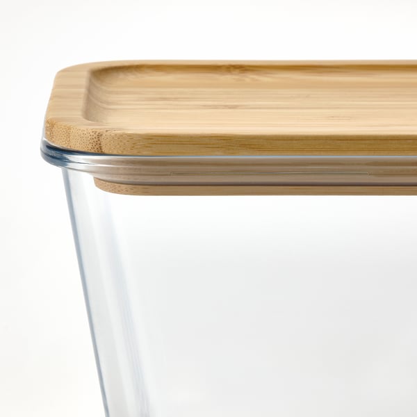 IKEA IKEA 365+ Food Container With Lid Rectangular Glass/bamboo 61 Oz