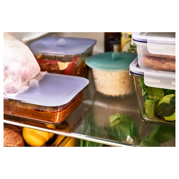 IKEA IKEA 365+ Food Container With Lid Rectangular Glass/silicone 34 Oz