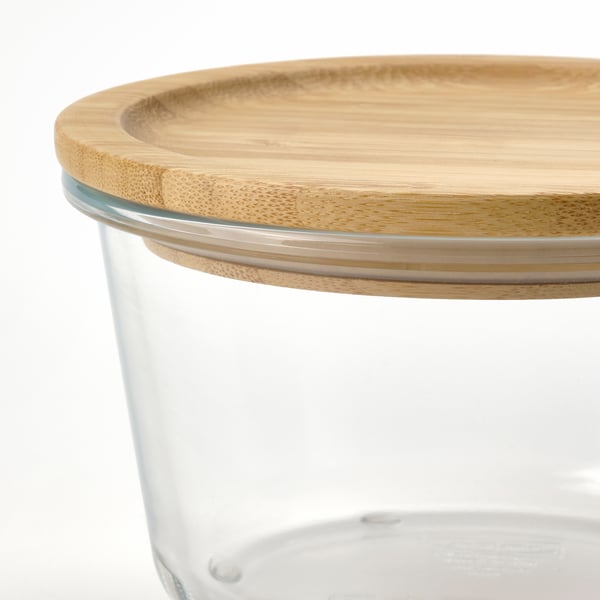 IKEA IKEA 365+ Food Container With Lid Round Glass/bamboo 20 Oz