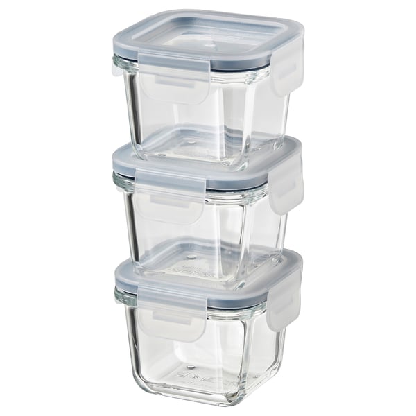 IKEA IKEA 365+ Food container with lid square/glass 6 oz