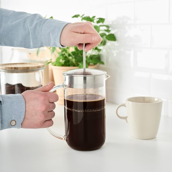 IKEA IKEA 365+ French Press Coffee Maker Clear Glass/stainless Steel 34 Oz