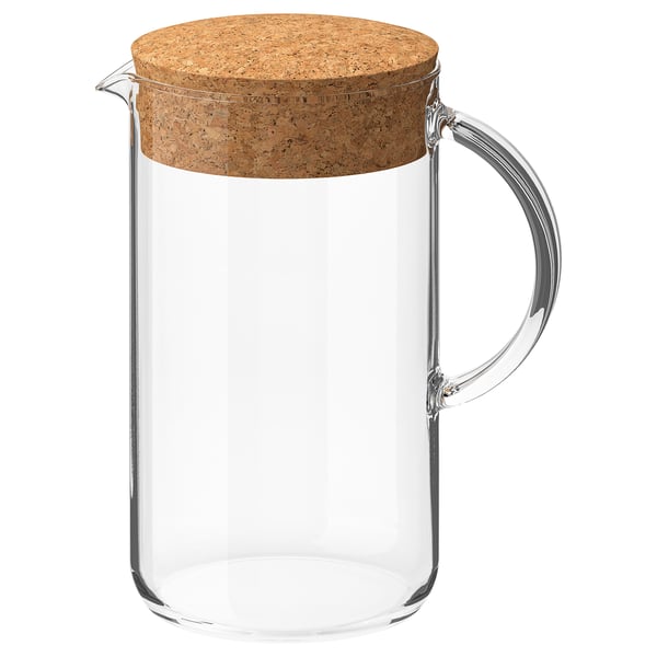 IKEA IKEA 365+ Pitcher with lid clear glass/cork 51 oz