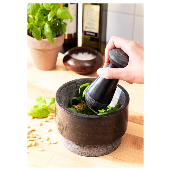 IKEA ÄDELSTEN Mortar And Pestel Marble Black