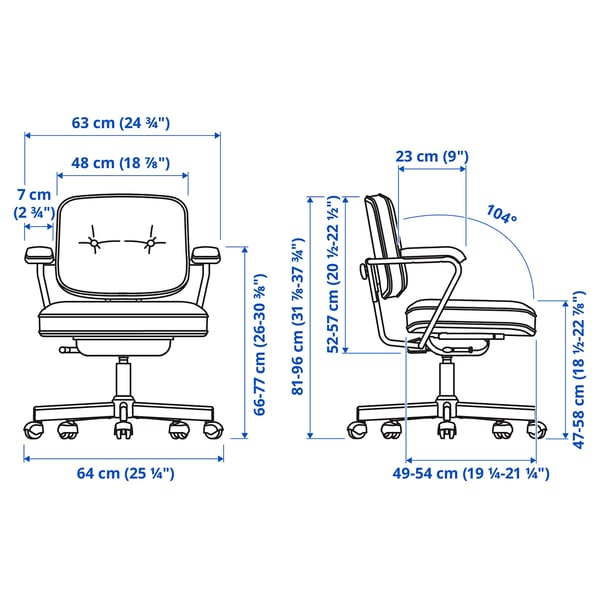 IKEA ALEFJÄLL Office Chair Glose Black