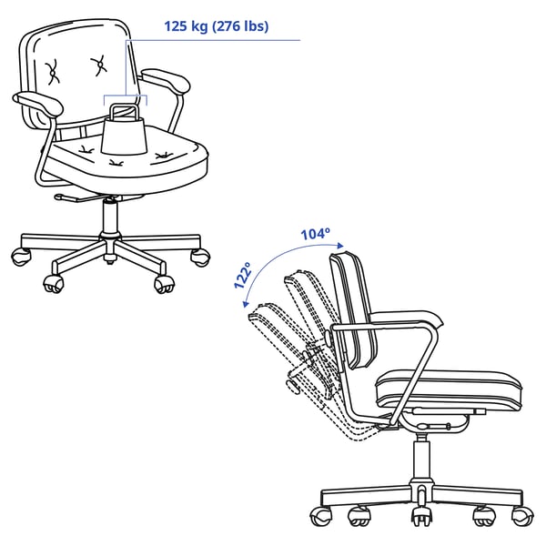 IKEA ALEFJÄLL Office Chair Glose Black
