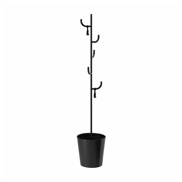IKEA ÄLGANÄS Hat and coat stand black 68 1/8x13 "