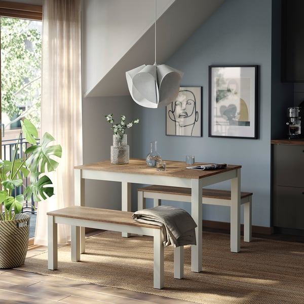IKEA ÅLHULT Table Beige/brown 47 1/4x31 1/2 "