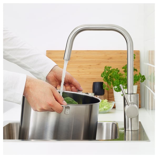 IKEA ÄLMAREN Kitchen Faucet Stainless Steel Color