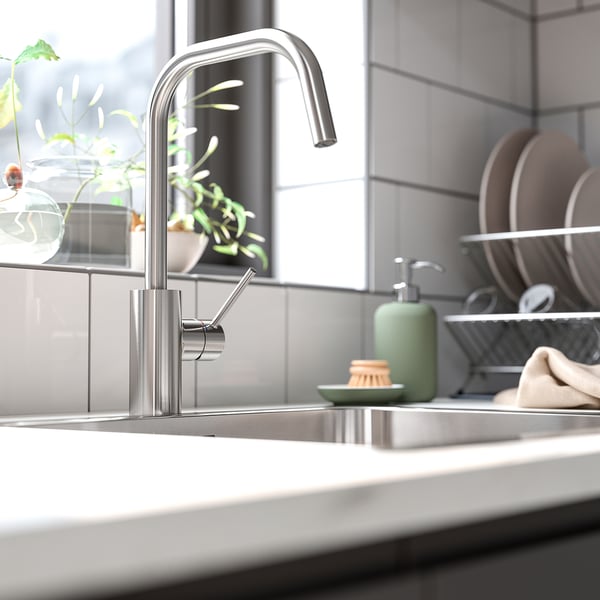 IKEA ÄLMAREN Kitchen Faucet Stainless Steel Color