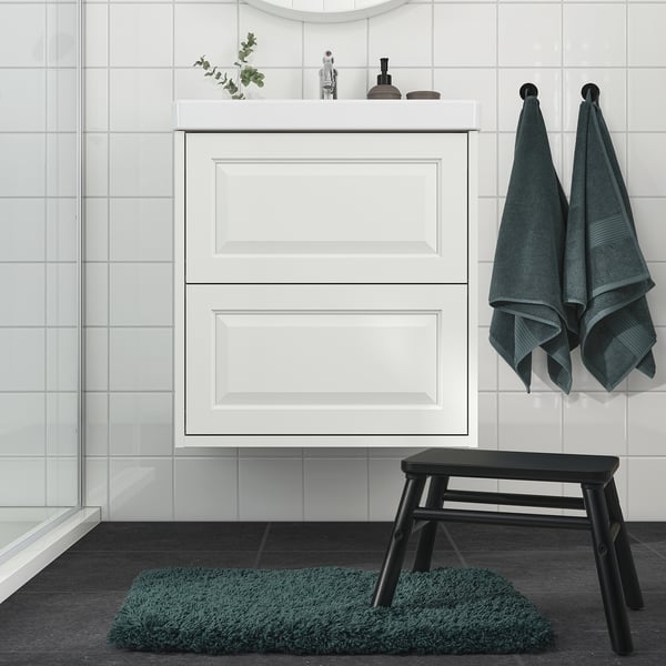 IKEA ALMTJÄRN Bath Mat Gray-turquoise 16x24 "