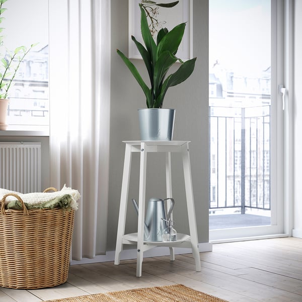 IKEA ALPVIDE Plant Stand White 28 "