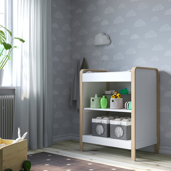 IKEA ÄLSKVÄRD Changing Table Birch/white