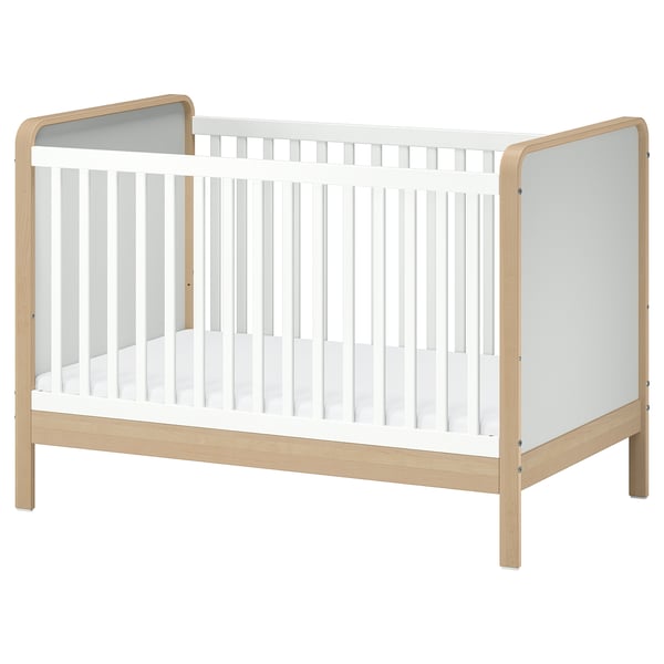 IKEA ÄLSKVÄRD Crib birch/white 27 1/2x52 "