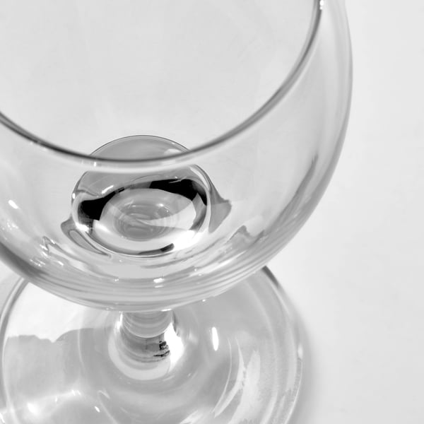 IKEA ÄNKEBLOMSTER Wine Glass Clear Glass 8 Oz