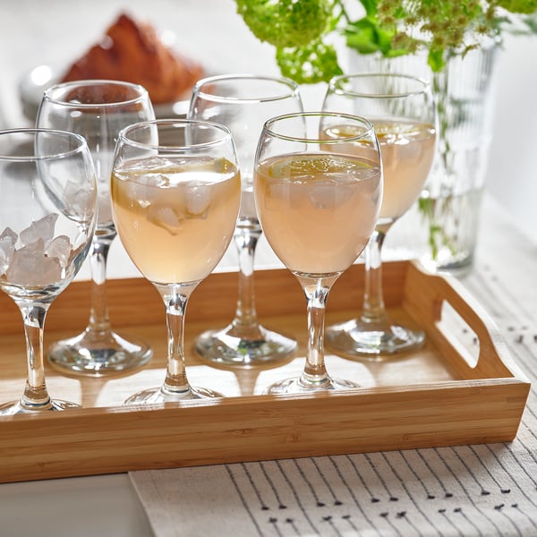 IKEA ÄNKEBLOMSTER Wine Glass Clear Glass 8 Oz