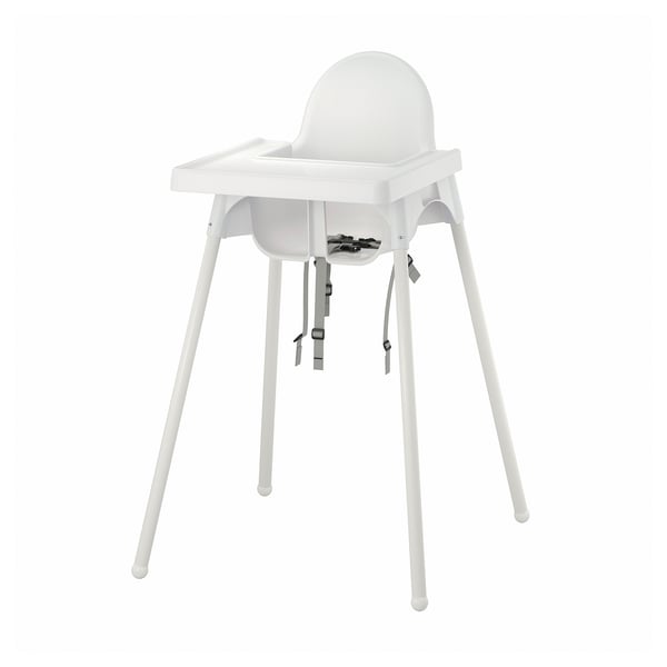 IKEA ANTILOP High chair with tray white/white