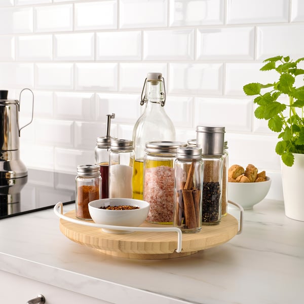 IKEA APTITLIG Lazy Susan Organizer Bamboo 11 "