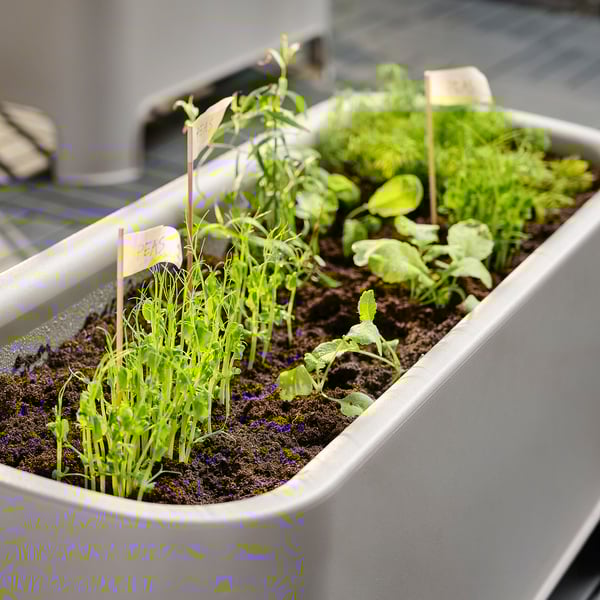 IKEA ASPAREN Planter Gray Outdoor 35x15 "