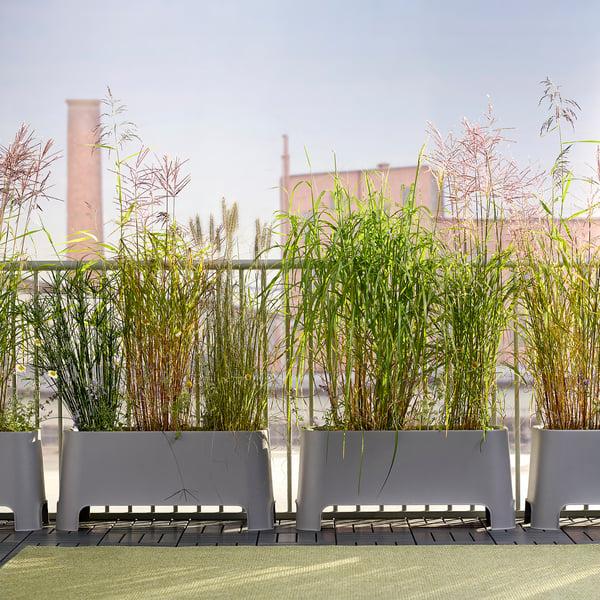 IKEA ASPAREN Planter Gray Outdoor 35x15 "