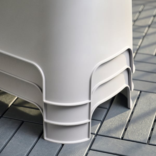 IKEA ASPAREN Planter Gray Outdoor 35x15 "