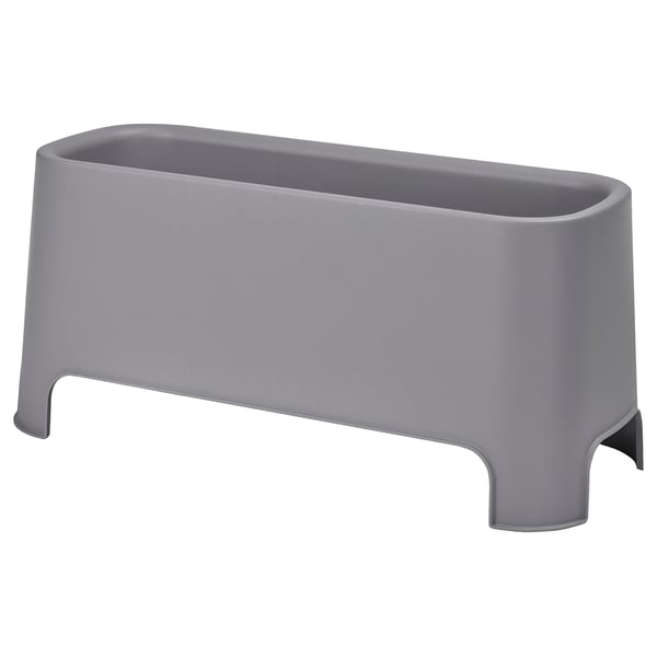 IKEA ASPAREN Planter gray outdoor 35x15 "