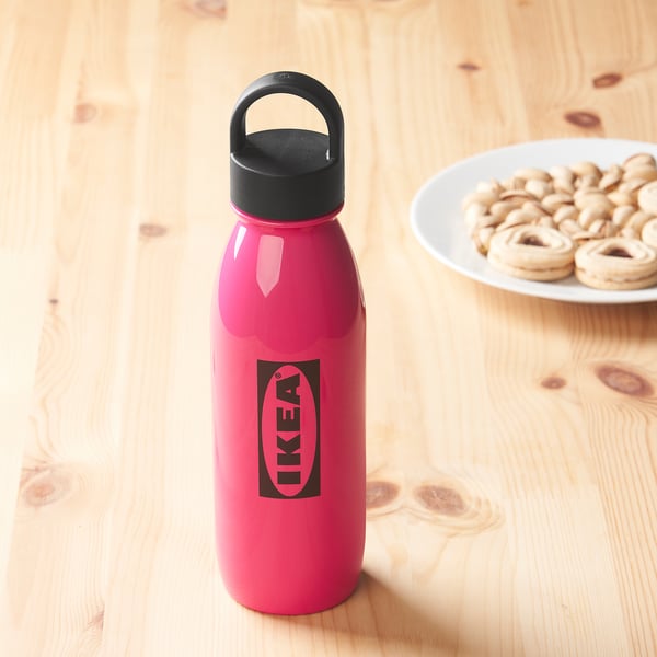 IKEA AURTIENDE Water Bottle Pink 17 Oz