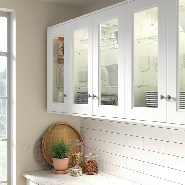 IKEA AXSTAD Glass Door Matte White 15x30 "