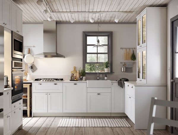 IKEA AXSTAD Glass Door Matte White 15x30 "