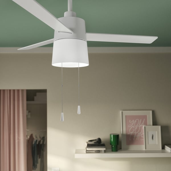 IKEA BACKLAG Ceiling Fan With Light White