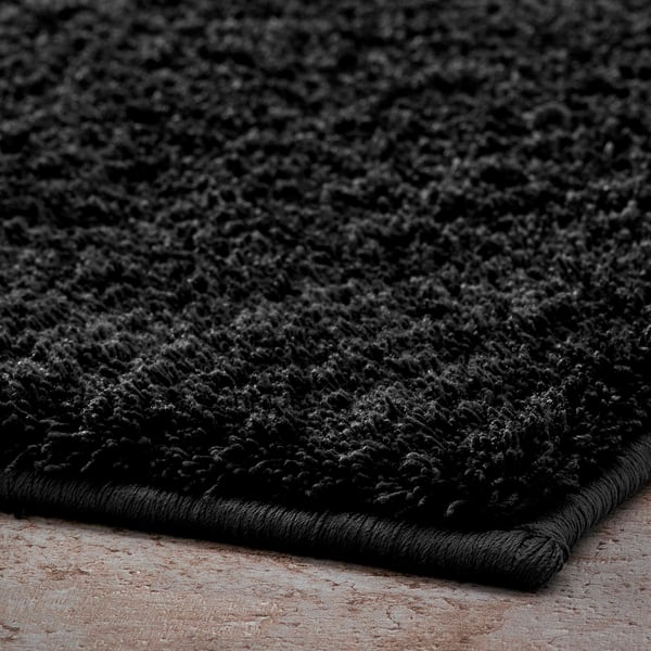 IKEA BACKMÅRA Bath Mat Black 24x47 "