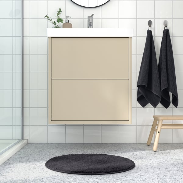 IKEA BACKMÅRA Bath Mat Black Round 22 "