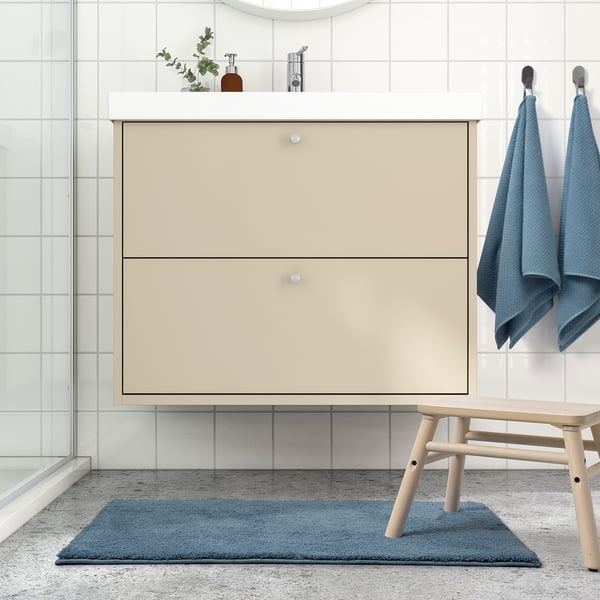 IKEA BACKMÅRA Bath Mat Dark Gray-blue 20x31 "