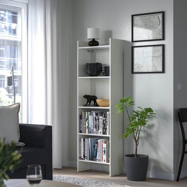 IKEA BAGGEBO Bookcase White 19 5/8x9 7/8x63 "