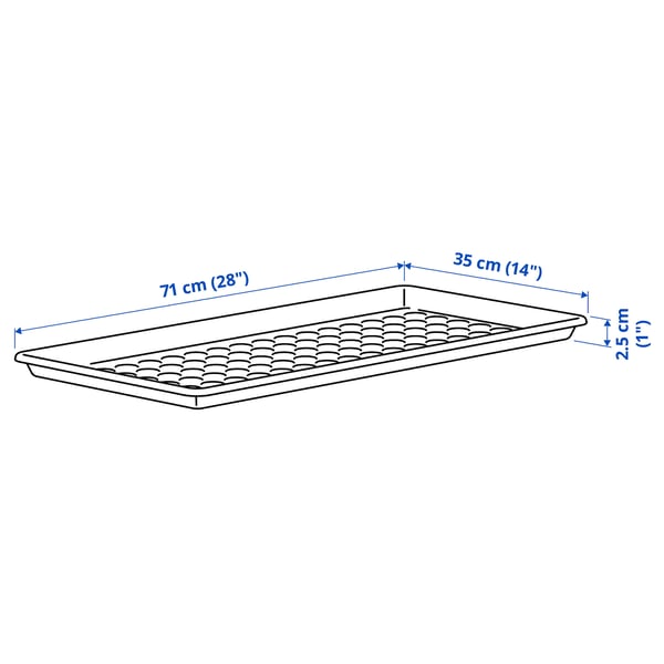 IKEA BAGGMUCK Shoe Tray Indoor/outdoor/gray 28x14 "