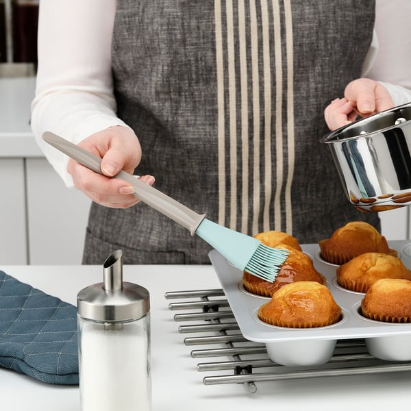 IKEA BAKGLAD Pastry Brush Beige/blue