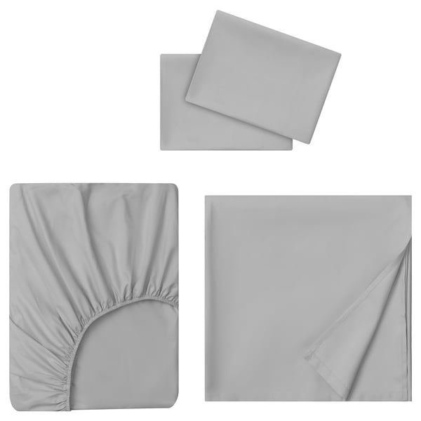 IKEA BANDPALPMAL Sheet set light gray Queen