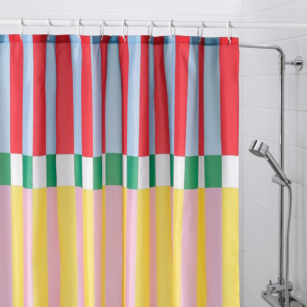 IKEA BANJANTRÄD Shower Curtain Multicolor 71x71 "