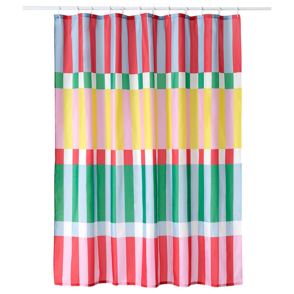IKEA BANJANTRÄD Shower curtain multicolor 71x71 "