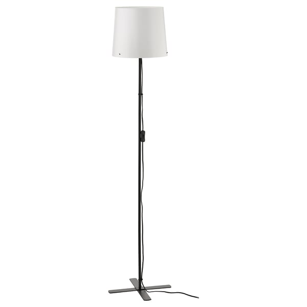 IKEA BARLAST Floor lamp black/white 59 "