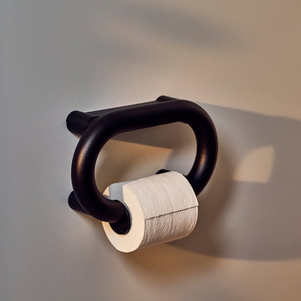 IKEA BÄSINGEN Toilet Roll Holder Anthracite 10x7 "