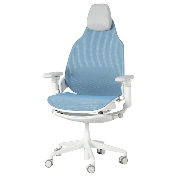 IKEA BÄSTBOLL Gaming chair blue/Mjuk light gray