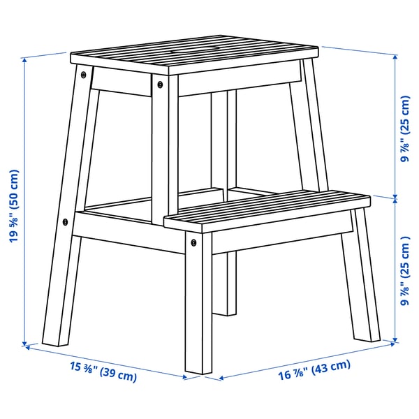 IKEA BEKVÄM Step Stool Rubberwood 19 5/8 "