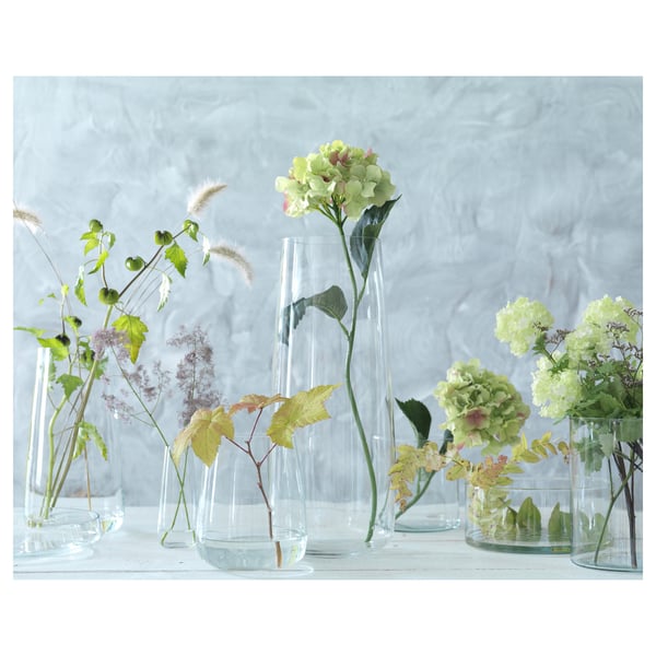 IKEA BERÄKNA Vase Clear Glass 11 ¾ "